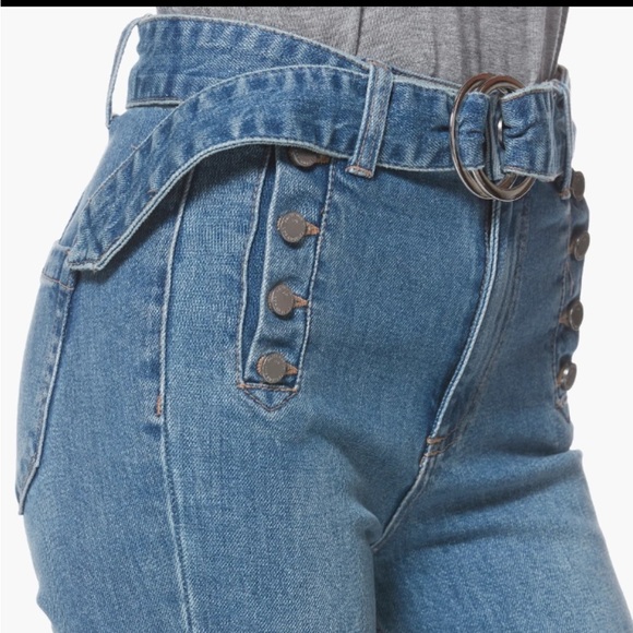 PAIGE Sarah Slim High Rise Blue Women's Jeans - Picture 3 of 9